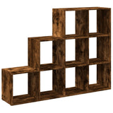 Room Divider Bookcase 3-Tier Smoked Oak 137.5x29x103.5 cm Engineered Wood 857980