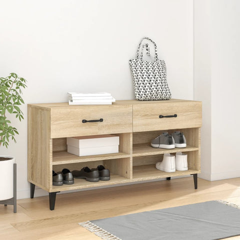 Shoe Cabinet Sonoma Oak 102x35x55 cm Engineered Wood 812828