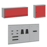 Work Cabinet Set with Drawer with Storage Manual 8 pcs Red 3321445