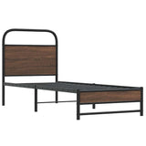 Bed Frame without Mattress 80x200 cm Brown Oak Engineered Wood 4100473