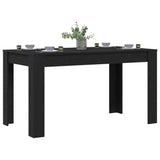 Dining Table Black Oak 140 x 74.5 x 76 cm Engineered Wood 862053