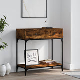 Console Table Smoked Oak 75x34.5x75 cm Engineered Wood 833400