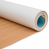 Boat Mat Striped Brown and White 240 x 90 cm EVA 42046769