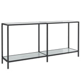 Console Table White 160x35x75.5 cm Tempered Glass 331700