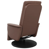 Massage Recliner Chair with Footrest Brown Faux Leather 356514