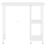 Computer Desk White 80x40x72 cm MDF and Metal 20555