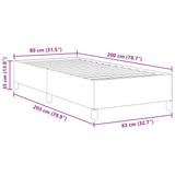 Box Spring Bed Grey Green 80 x 200 cm Velvet 42006941