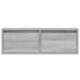 TV Cabinet with LED Lights Grey Sonoma 75x35.5x25 cm 860234