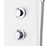 Shower Panel Unit Aluminium 20x44x130 cm White 142995