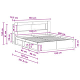 Bed Frame with Storage White 180 x 200 cm Engineered Wood 3433517