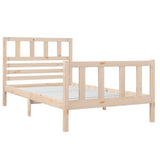 Bed Frame without Mattress Single Solid Wood 3101118