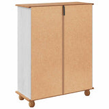Shoe Cabinet ASKIM White 85 x 35 x 108 cm Solid Pine wood 4105438