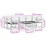 Outdoor Sofa Set 7 pcs White 59 x 59 x 37 cm Solid Acacia Wood 3387308