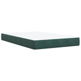 Box Spring Bed with Mattress Dark Green 120x190 cm Small Double Velvet 3290873