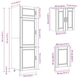 ZNTS 8 Piece Kitchen Cabinet Set Kalmar White Engineered Wood 3314811