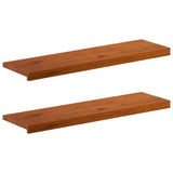 Stair Tread 2 pcs 100 x 30 x 2 cm Brown Solid Oak Wood 3449282