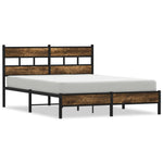 Bed Frame without Mattress with Headboard Sonoma Oak 140x200 cm 4017201