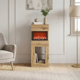 Electric Fireplace Artisan Oak 35 x 30 x 86 cm Engineered wood 8021134