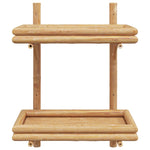 ZNTS Wall Shelf 2-Tier 45x26x60 cm Bamboo 4106587