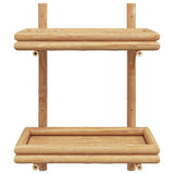 ZNTS Wall Shelf 2-Tier 45x26x60 cm Bamboo 4106587