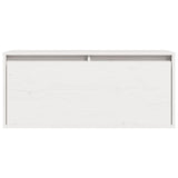 Wall Cabinet White 80x30x35 cm Solid Wood Pine 813457