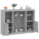 Sideboards with LED Lights 3 pcs Concrete Grey Engineered Wood 3209131