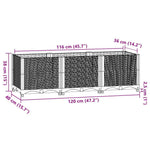 Raised Bed 120x40x38 cm Polypropylene 316532