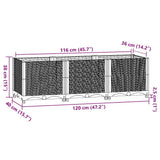 Raised Bed 120x40x38 cm Polypropylene 316532