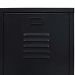 ZNTS Wardrobe Metal Industrial Style 67x35x107 cm Black 245960
