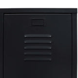 ZNTS Wardrobe Metal Industrial Style 67x35x107 cm Black 245960