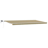 Retractable Awning Green and yellow 600 x 350 cm 3331798