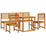 Garden Bistro Set 5 pcs Brown Solid Acacia Wood 3328698