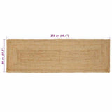 Area Rug Beige 80 x 250 cm Jute 42010390