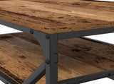 Coffee Table Old Wood 90 x 50 x 40 cm Engineered Wood and Steel 868235