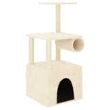 Cat Tree with Sisal Scratching Posts Cream 109.5 cm 172058