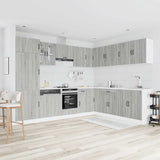 14 Piece Kitchen Cabinet Set Lucca Grey Sonoma Engineered Wood 3314987