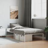 Metal Bed Frame without Mattress White 100x200cm 373668