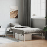 Metal Bed Frame without Mattress White 100x190cm 373667