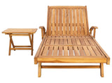 Sun Lounger with Table 2 pcs Brown 40 x 40 x 40 cm 42032669