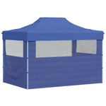 Professional Folding Party Tent with 3 Sidewalls 3x4 m Steel Blue 48890