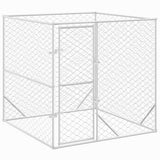Outdoor Dog Kennel Silver 2x2x2 m Galvanised Steel 153674