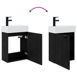 Bathroom Vanity Unit with Tap Black Oak 45.5 x 22.5 x 84 cm 889426
