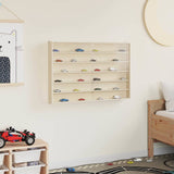 Wall Display Case with Shelf Beige 80 x 8.5 x 54 cm Plywood 42015628