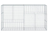 Gabion Basket with Cover 200x50x150 cm Galvanised Iron 3295155