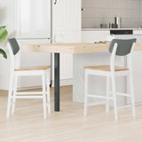 Dining Chairs 2 pcs White 48 x 49 x 95 cm Solid Rubber Wood 42020479