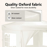 Folding Party Tent with Sidewalls Cream 3x3 m 93522
