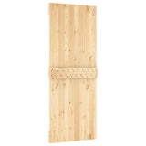 Sliding Door with Hardware Set 80x210 cm Solid Wood Pine 3203087