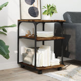 Printer Stand 3-Tier Smoked Oak 43x48x64 cm Engineered Wood 842278