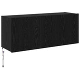 TV Wall Cabinet Black Oak 100 x 35 x 41 cm Engineered Wood 886252