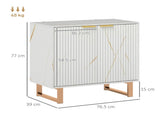Elegant Storage Sideboard - White/Gold-Tone T3398P343021